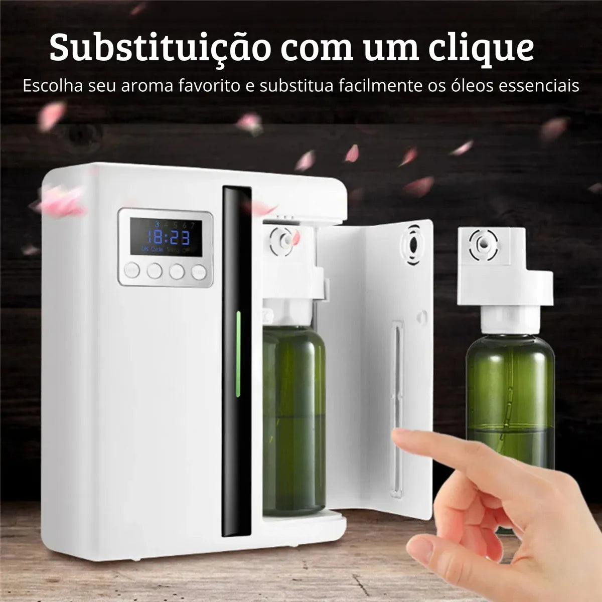 Difusor De Aromas De Óleo Essencial Para Escritório Doméstico De Hotel + Kit 100 Essencias Para Colocar