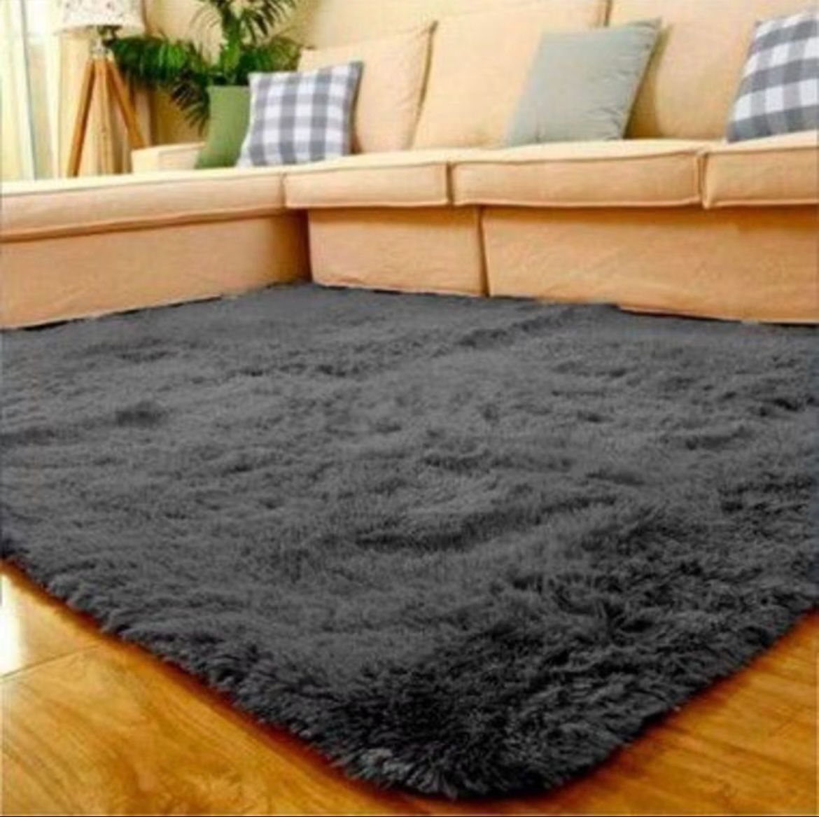 Tapete Peludo 4x3 Metros decoração Shaggy Sala Quarto escritório promoção