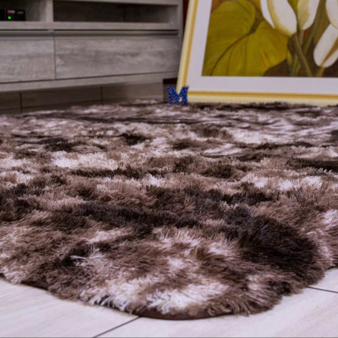 Tapete Peludo 4x3 Metros decoração Shaggy Sala Quarto escritório promoção