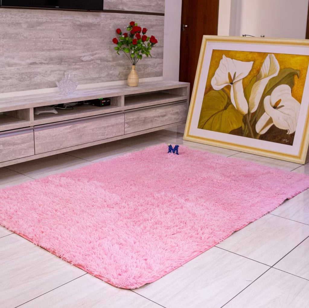 Tapete Peludo 4x3 Metros decoração Shaggy Sala Quarto escritório promoção