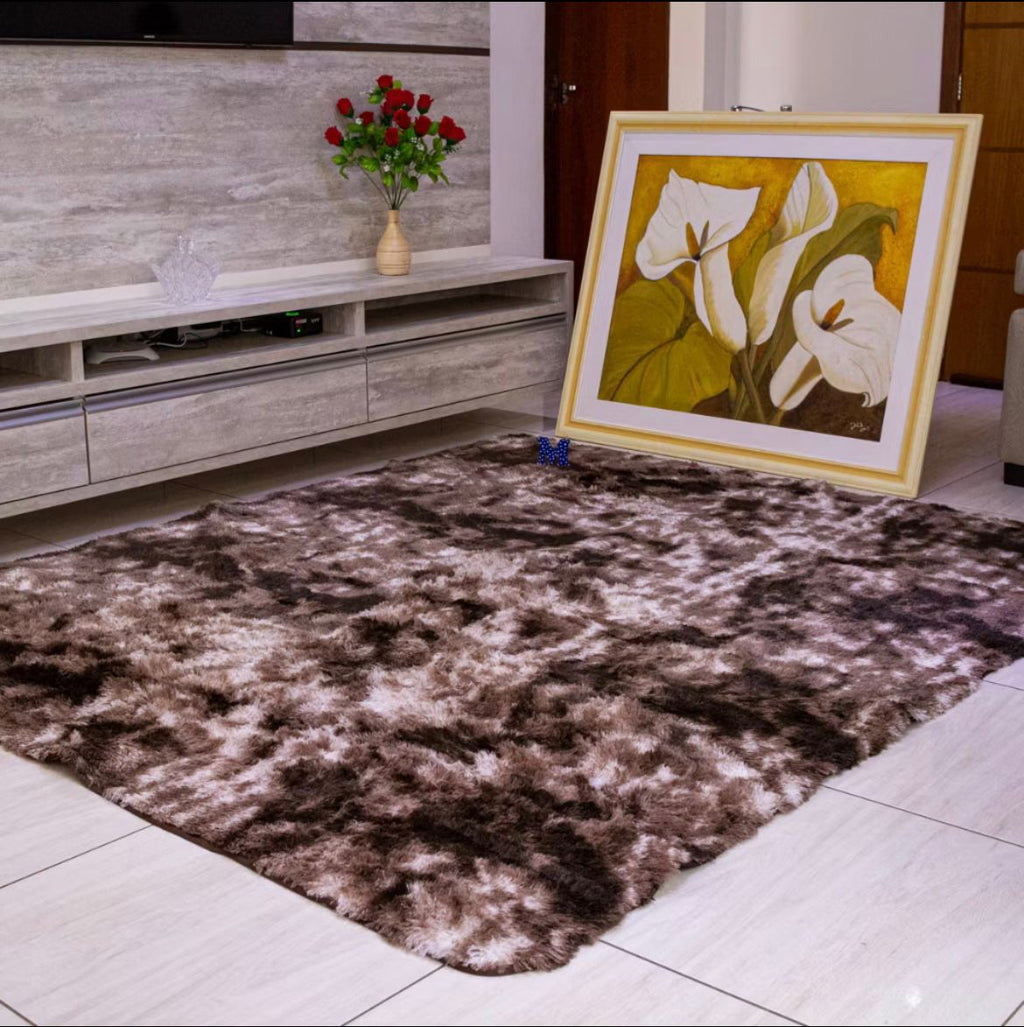 Tapete Peludo 4x3 Metros decoração Shaggy Sala Quarto escritório promoção