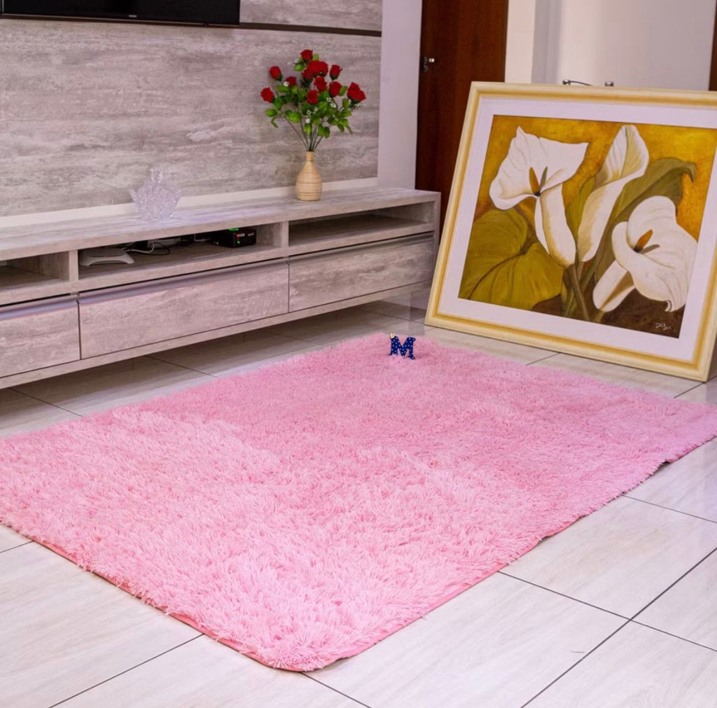Tapete Peludo 4x3 Metros decoração Shaggy Sala Quarto escritório promoção