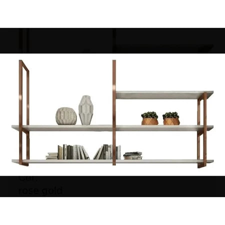 kit prateleira industrial Planejado COR DOURADO/ ROSE/COBRE para teto ou parede.