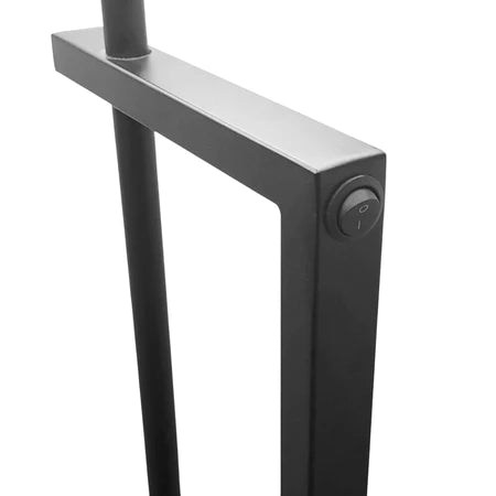 Luminária Abajur De Chão Salone Aço Carbono Preto Com Cúpula Palha D´Fatto 33