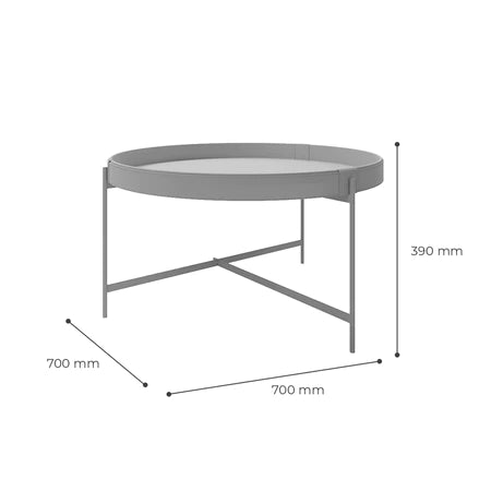 Mesinha De Centro Para Sala, Sala de Estar, Quarto decoartiva 70 CM De Couro Décor Patrimar Móveis