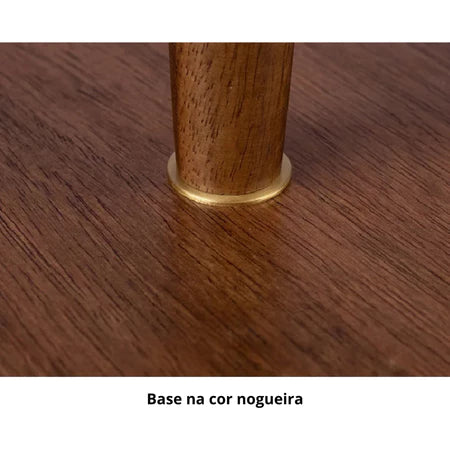 Abajur Luminária De Mesa Nogueira Plissado De Madeira Maciça Cabeceira Quarto Sala Estudo Leitura