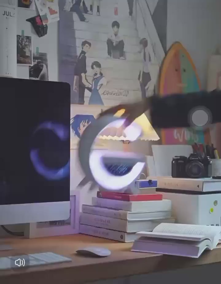 Caixa de Som G-Speaker Carregador Indução Smart Station 4 em 1 com Luminária RGB LED, Relógio Digital e Bluetooth